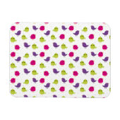 Niedliche, farbige Vögel Magnet (Horizontal)