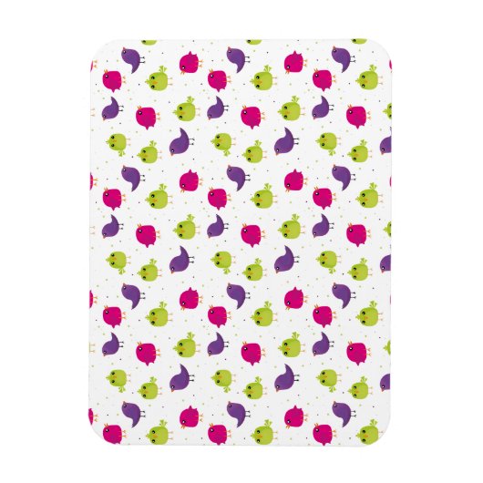 Niedliche, farbige Vögel Magnet (Vertikal)