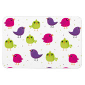 Niedliche, farbige Vögel Magnet (Horizontal)