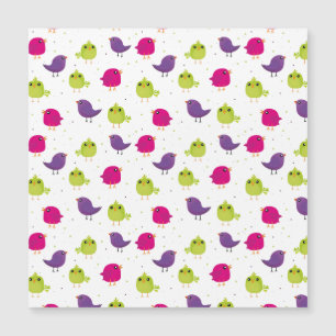 Niedliche, farbige Vögel Magneteinladung