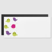 Niedliche, farbige Vögel Magnetkarte (Vorne/Hinten)