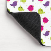 Niedliche, farbige Vögel Mousepad (Ecke)