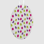Niedliche, farbige Vögel Ornament (Vorderseite)