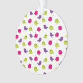 Niedliche, farbige Vögel Ornament (Vorderseite)