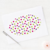 Niedliche, farbige Vögel Ovaler Aufkleber (Umschlag)