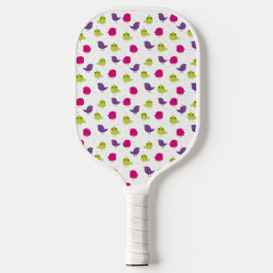 Niedliche, farbige Vögel Pickleball Schläger