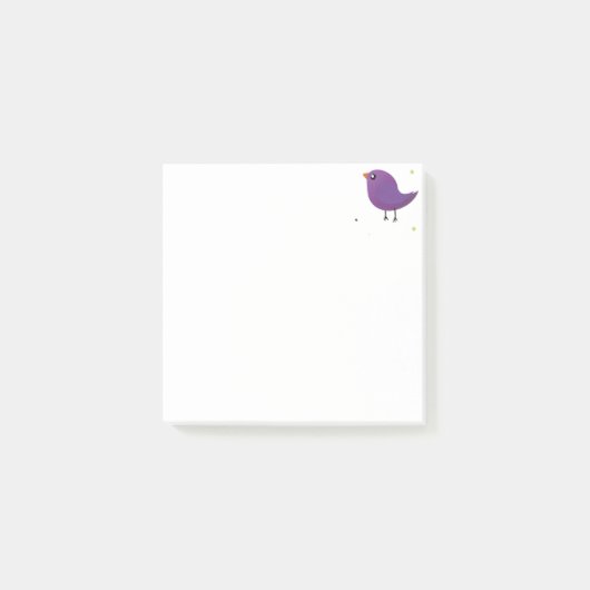 Niedliche, farbige Vögel Post-it Klebezettel (Vorderseite)