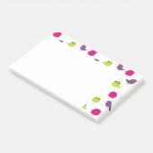 Niedliche, farbige Vögel Post-it Klebezettel (angewinkelt)