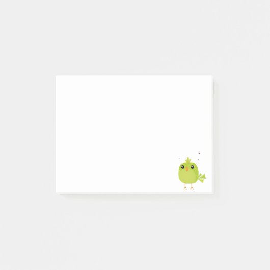Niedliche, farbige Vögel Post-it Klebezettel (Vorderseite)
