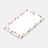 Niedliche, farbige Vögel Post-it Klebezettel (angewinkelt)