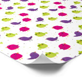 Niedliche, farbige Vögel Poster (Ecke)