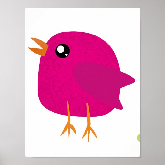 Niedliche, farbige Vögel Poster (Vorne)