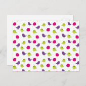 Niedliche, farbige Vögel Postkarte (Vorne/Hinten)