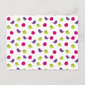 Niedliche, farbige Vögel Postkarte (Vorderseite)