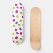 Niedliche, farbige Vögel Skateboard (Vorderseite)