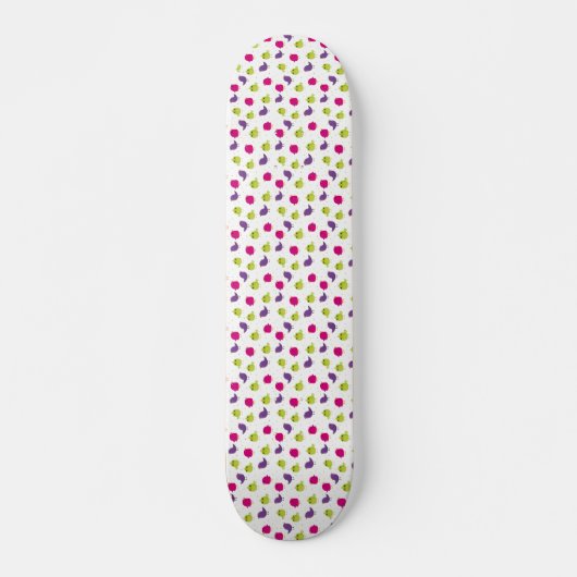 Niedliche, farbige Vögel Skateboard (Vorne)