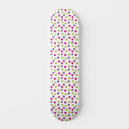 Niedliche, farbige Vögel Skateboard (Vorderseite)