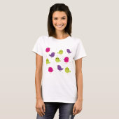 Niedliche, farbige Vögel T-Shirt (Vorne ganz)