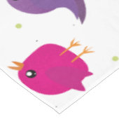 Niedliche, farbige Vögel Tischdecke (Schrägansicht)