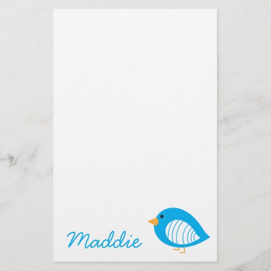 Niedliche, farbige Vogeldarstellung Briefpapier (Vorderseite)