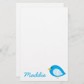 Niedliche, farbige Vogeldarstellung Briefpapier (Vorne/Hinten)