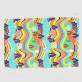 Niedliche farbige Waldmuster Automagnet Golfhandtuch (Horizontal)