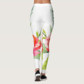 Niedliche Farbige Wasserfarben Blume Leggings (Rückseite)