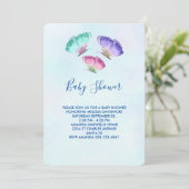 Niedliche farbige Wasserfarbenfrohe Schmetterlinge Einladung (Stehend Vorderseite)