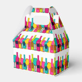 Niedliche, farbige Weinflaschen Muster für iPad Geschenkschachtel (Rückseite)