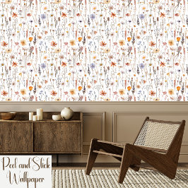 Niedliche farbige Wildblumen Wiesenschale und -kle Tapete