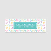 Niedliche farbige Zahlen Muster Custom Math Teache Namensschild (Vorderseite)