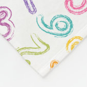 Niedliche farbige Zahlen Muster Kids Name Fleecedecke (Ecke)
