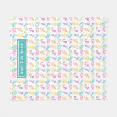 Niedliche farbige Zahlen Muster Kids Name Fleecedecke (Vorderseite (Horizontal))