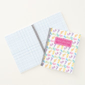 Niedliche farbige Zahlen Muster Kinder Schule bene Notizblock (Innenseite)