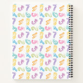 Niedliche farbige Zahlen Muster Kinder Schule bene Notizblock (Rückseite)