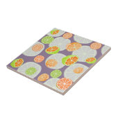 Niedliche farbige Zitrusfrüchte Lila Fliese (Seite)