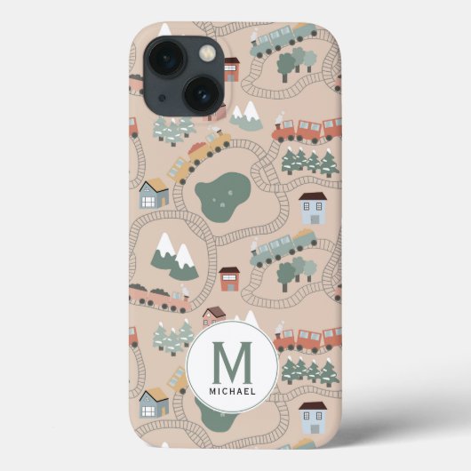 Niedliche farbige Züge auf der Zugspur Case-Mate iPhone Hülle (Rückseite)