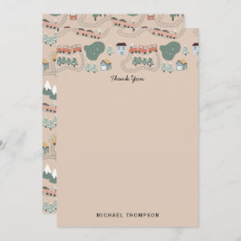 Niedliche farbige Züge auf Zugtrassen Kindermuster Dankeskarte