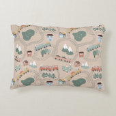 Niedliche farbige Züge auf Zugtrassen Kindermuster Dekokissen (Rückseite)