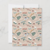 Niedliche farbige Züge auf Zugtrassen Kindermuster Mitteilungskarte (Rückseite)