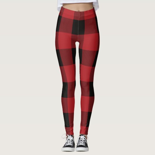 Niedliche Farbigkeit Kariert Leggings (Vorderseite)