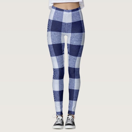 Niedliche Farbigkeit Kariert Leggings (Vorderseite)