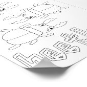 Niedliche Farbkäfer Poster (Ecke)