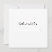 Niedliche Farbkarte für Kinder (Rückseite)