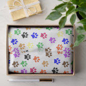 Niedliche Farbkat- und Welpen-Hundepaw-Drucke Seidenpapier (Geschenk)