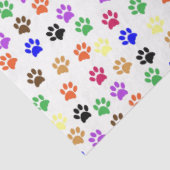 Niedliche Farbkat- und Welpen-Hundepaw-Drucke Seidenpapier (Ausschnitt)