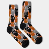 Niedliche Farbkatzenmuster Socken (Rechts)