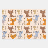 Niedliche Farbkatzenwaschpapier Set Geschenkpapier Set (Vorderseite)
