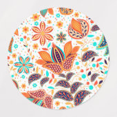 Niedliche Farbklassiker mit Blumenmuster Etiketten (Design 2)