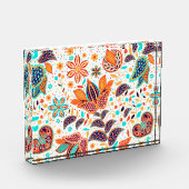 Niedliche Farbklassiker mit Blumenmuster Fotoblock (Links)